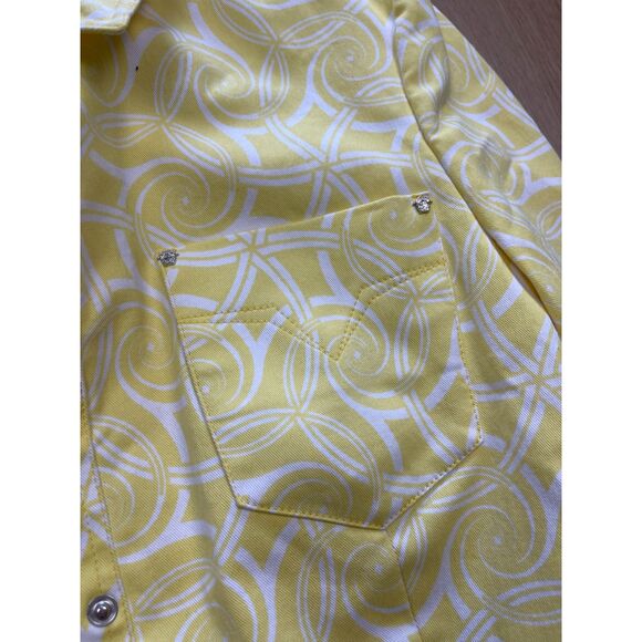 Versace Jeans Couture Yellow Baroque Print Jacket – Made in Italy –44 (8US) - Picture 5 of 9